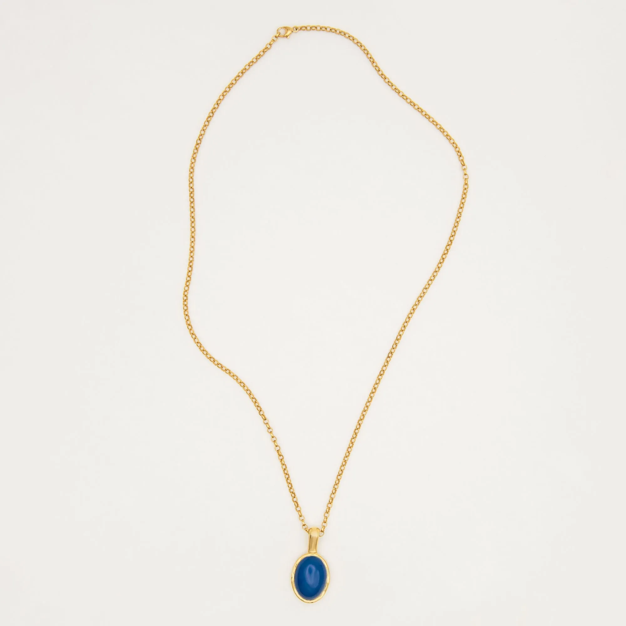 Figura Gold Plated Necklace w. Agate