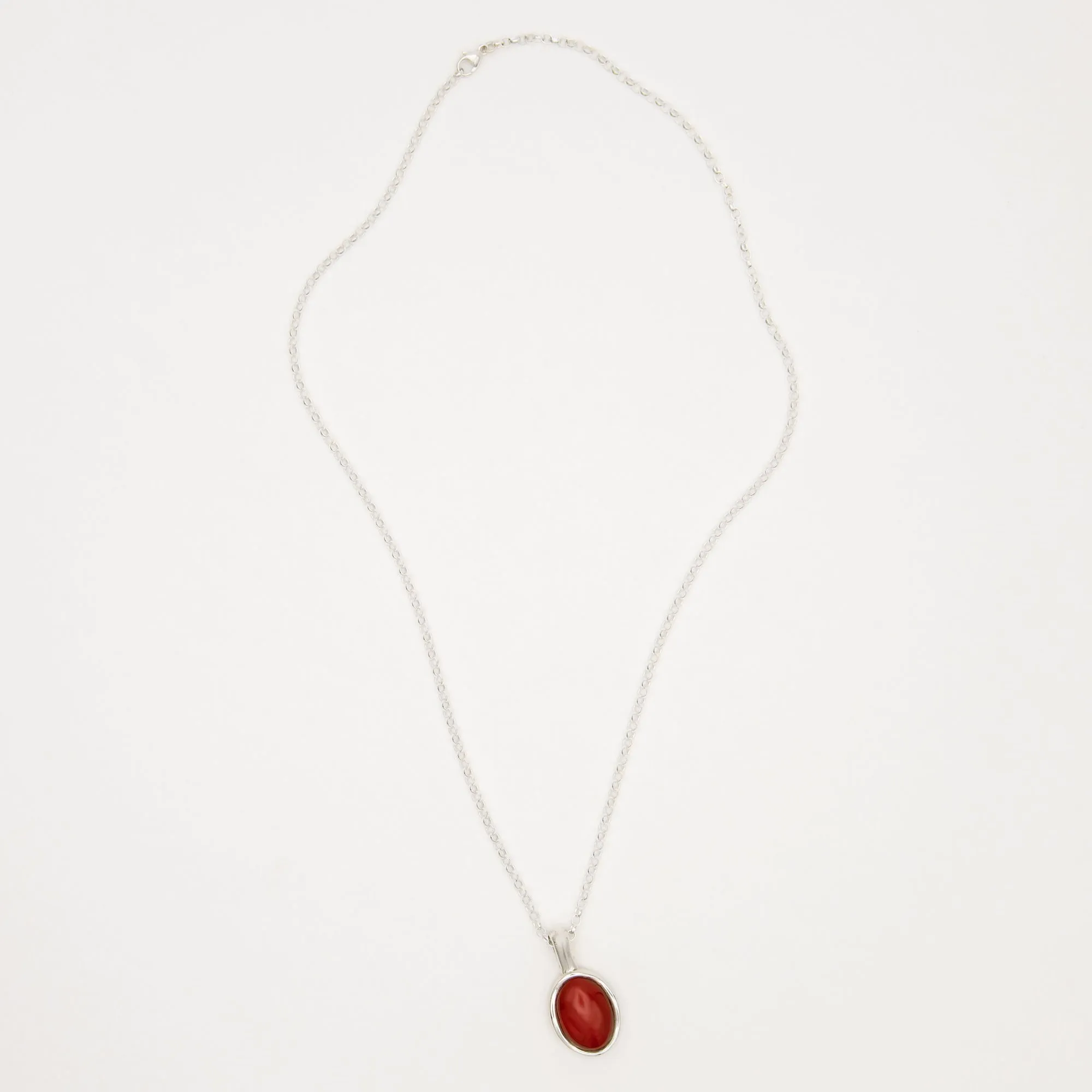 Figura Silver Necklace w. Carnelian