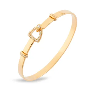 Fiontini 18K Gold Bangle w. 37 Diamonds