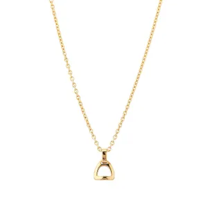 Fiontini 18K Gold Pendant w. 2 Diamonds