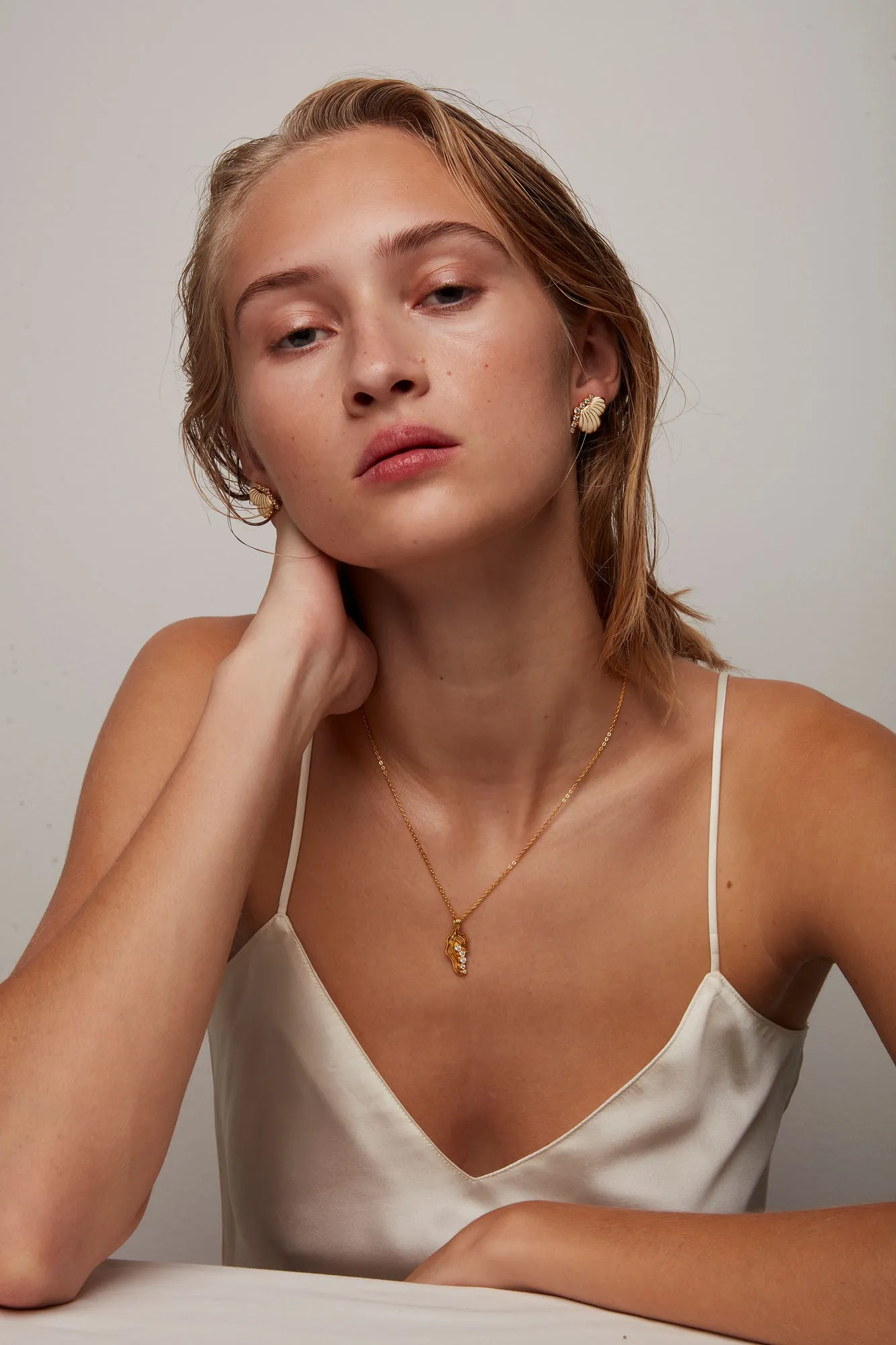 Five Peas In A Pod Gold Plated Necklace