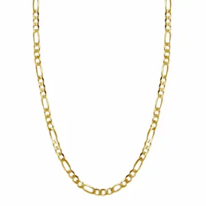 Flat Figaro Gold Plated Necklace