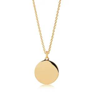 Follina Pianura Gold Plated Necklace 16 mm Pendant