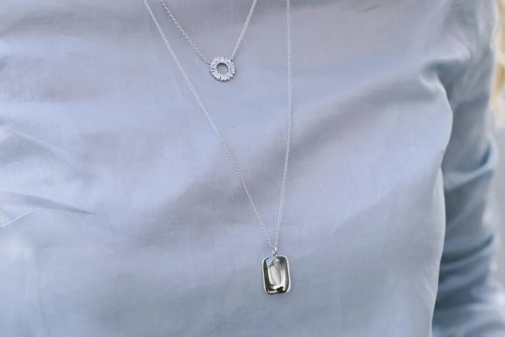 Follina Pianura Quadrato Silver Necklace