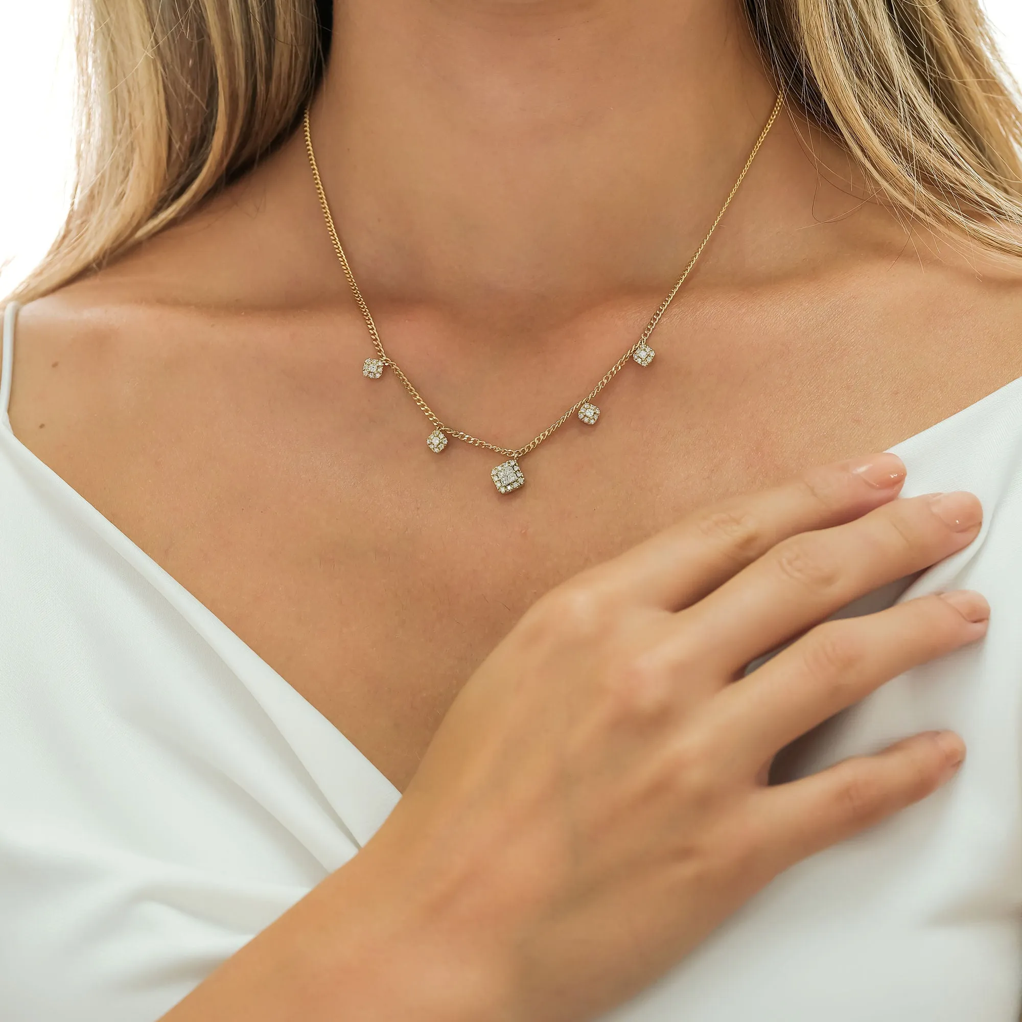 Fortuna 5in1 18K Gold Necklace w. Diamonds