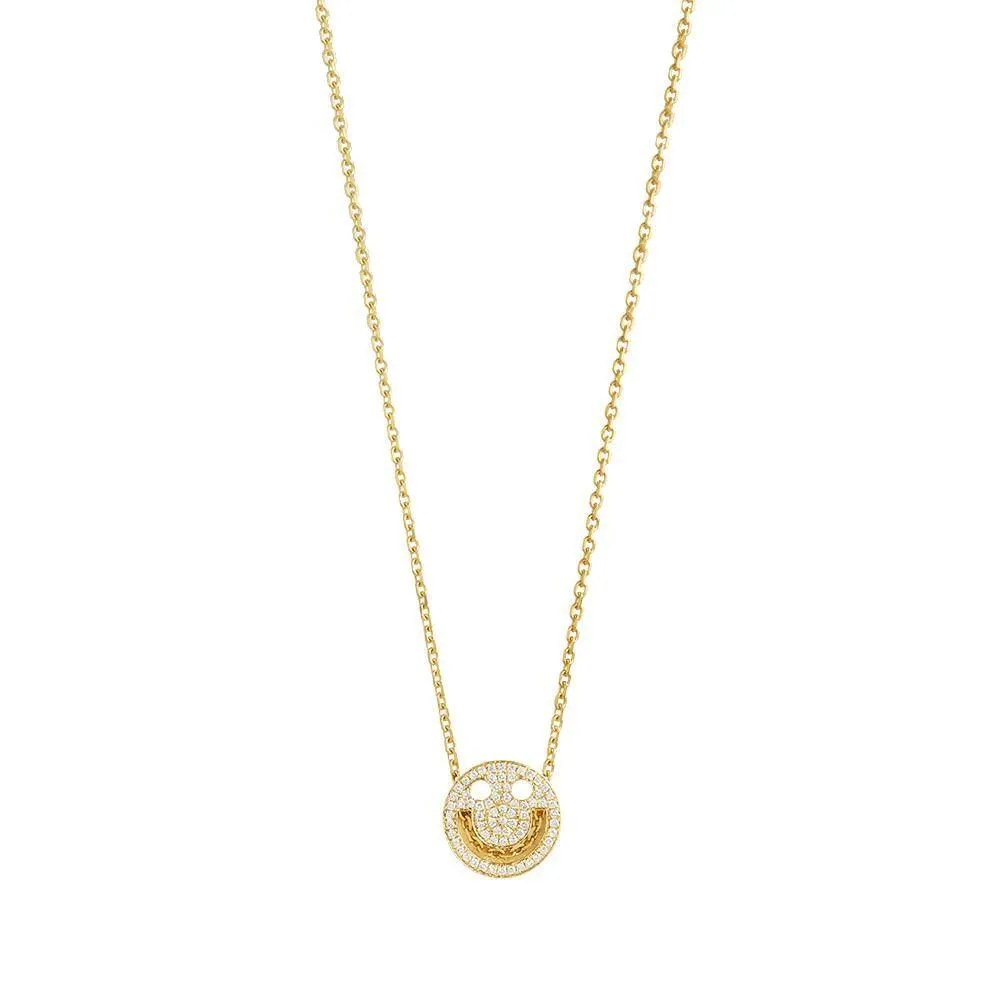 FRIENDS Happy Diamond Chain 18K Gold Necklace w. Diamond