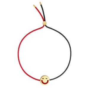 FRIENDS Turn Me Over Red & Black 18K Gold Plated Bracelet