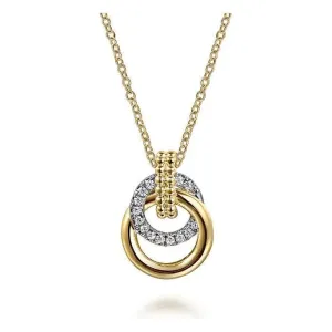 Gabriel 14K Yellow & White Gold Bujukan Bead & Diamond Necklace