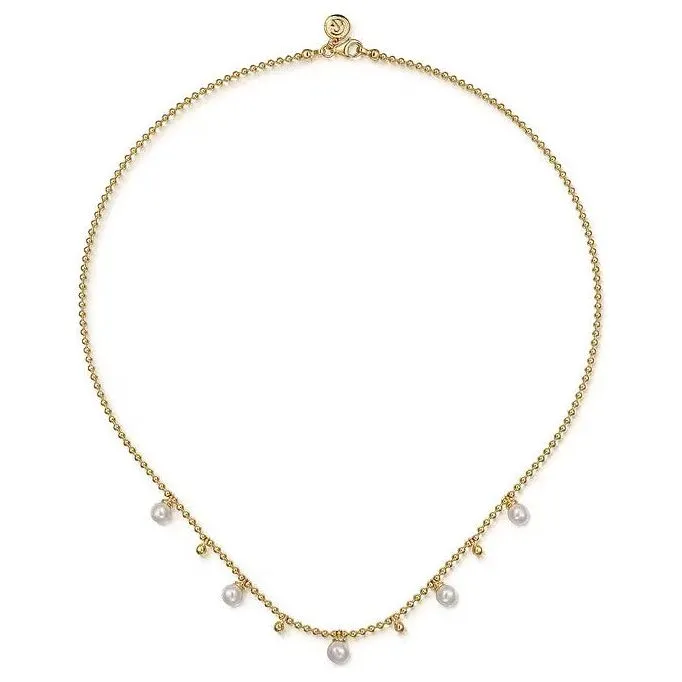 Gabriel 14K Yellow Gold Bujukan Bead & Pearl Necklace
