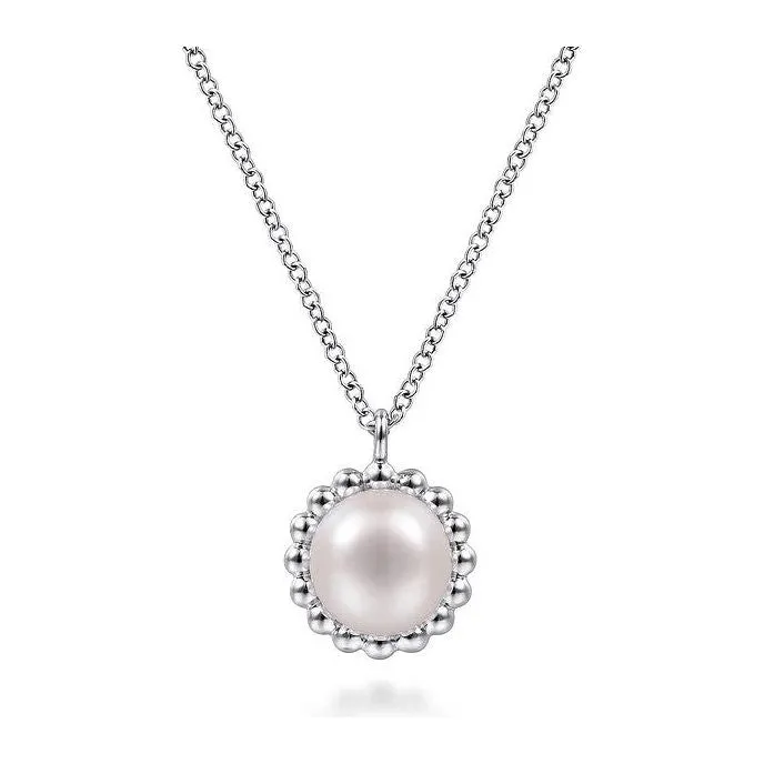 Gabriel Silver Bujukan Beaded Pearl Pendant Necklace