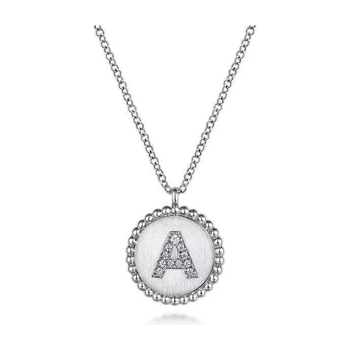 Gabriel Silver Bujukan Diamond Initial Necklace