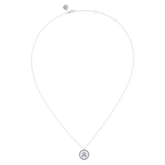 Gabriel Silver Bujukan Diamond Initial Necklace