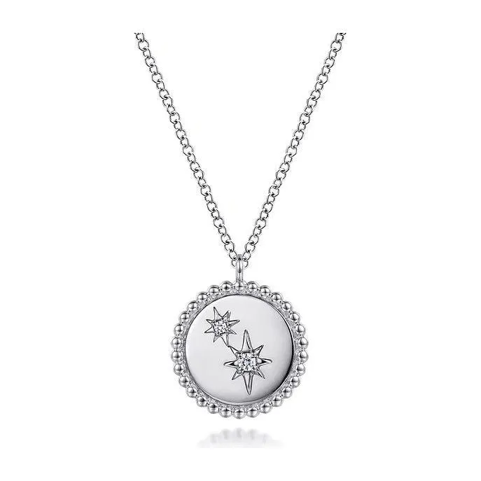 Gabriel Silver Bujukan Diamond Star Pendant Necklace