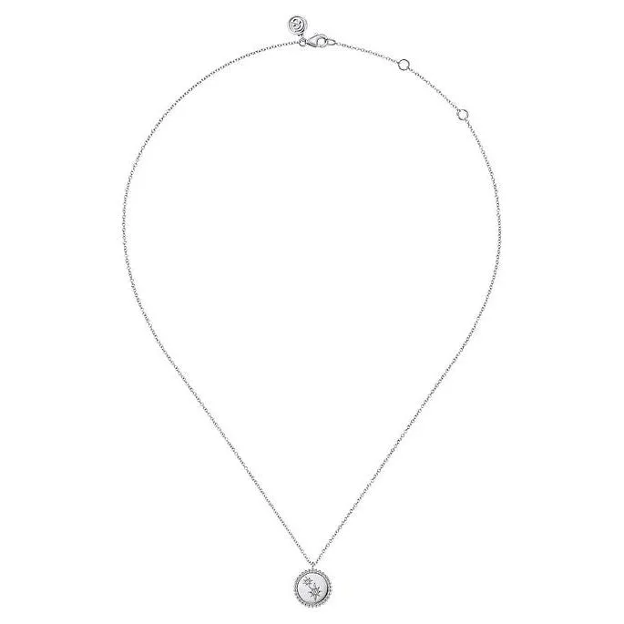 Gabriel Silver Bujukan Diamond Star Pendant Necklace