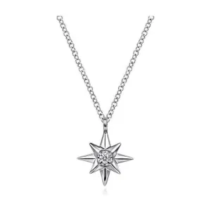 Gabriel Silver Bujukan Diamond Starburst Pendant Necklace