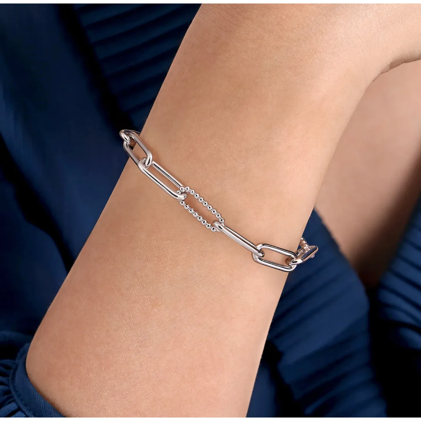 Gabriel Sterling Silver Bujukan Link Bracelect