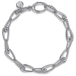 Gabriel Sterling Silver Bujukan Link Chain Bracelet