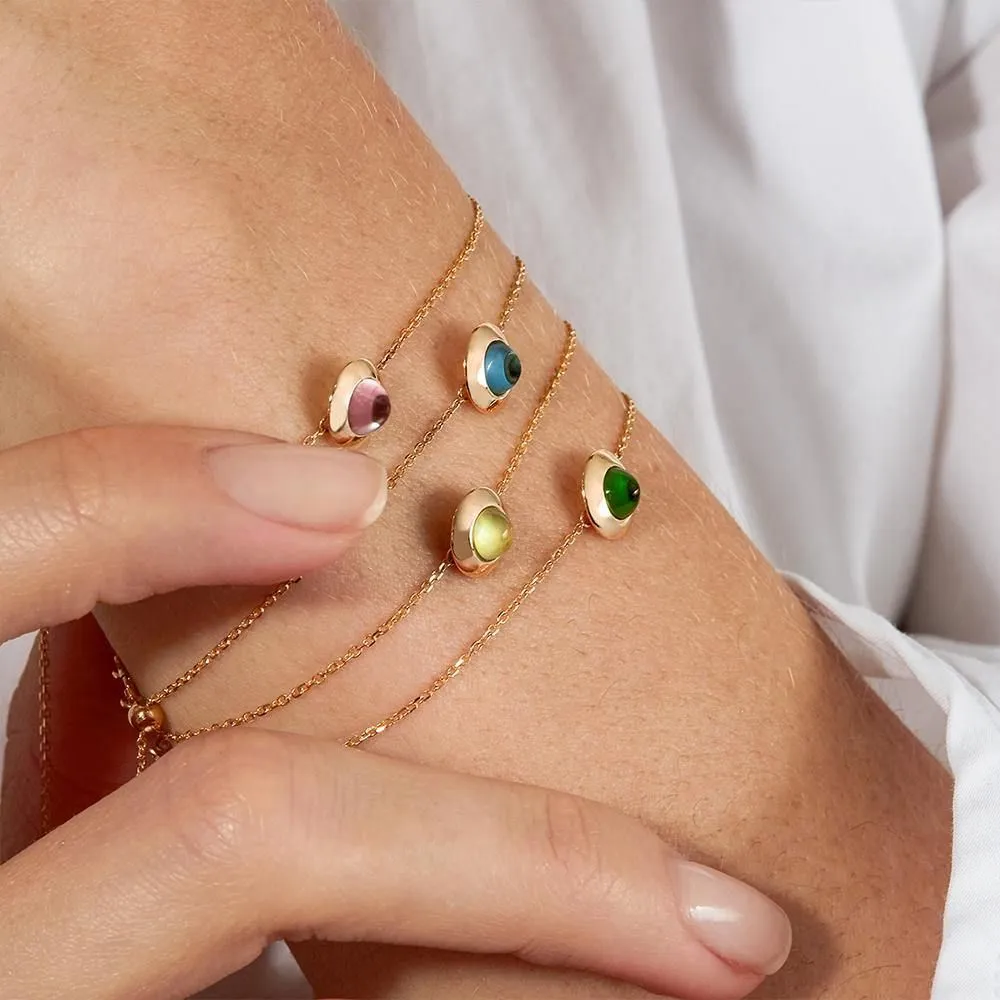 Gems of Cosmo 18K Gold Bracelet w. Rubellite