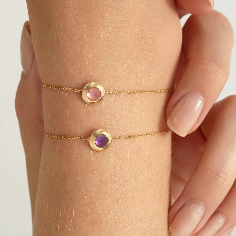 Gems of Cosmo 18K Gold Bracelet w. Rubellite