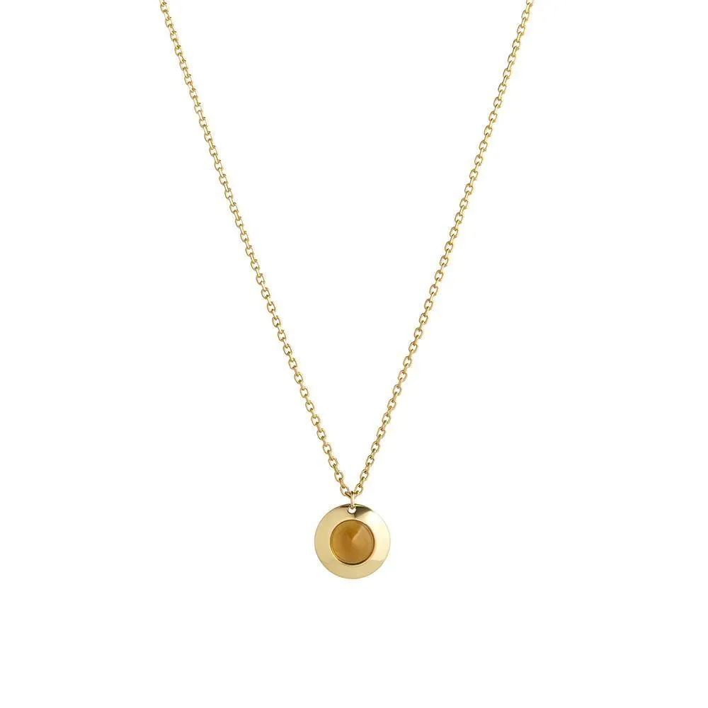 Gems of Cosmo 18K Gold Necklace w. Citrin