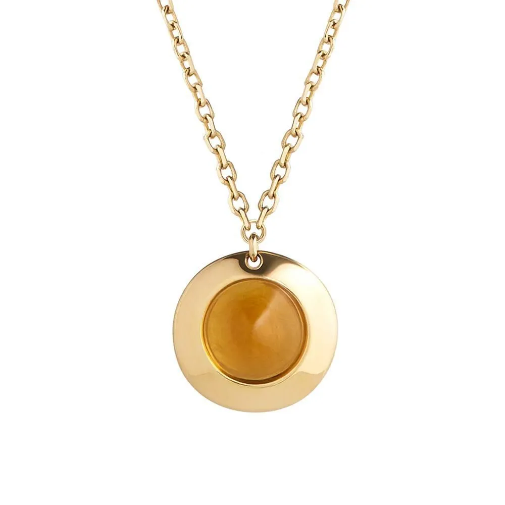 Gems of Cosmo 18K Gold Necklace w. Citrin