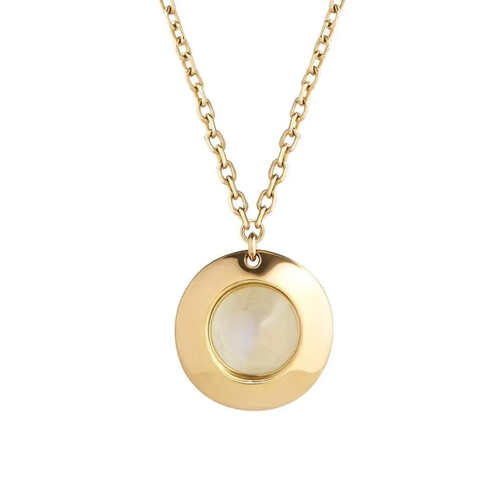 Gems of Cosmo 18K Gold Necklace w. Moonstone