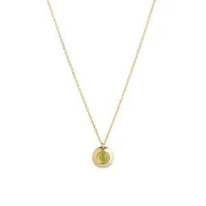 Gems of Cosmo 18K Gold Necklace w. Olivine