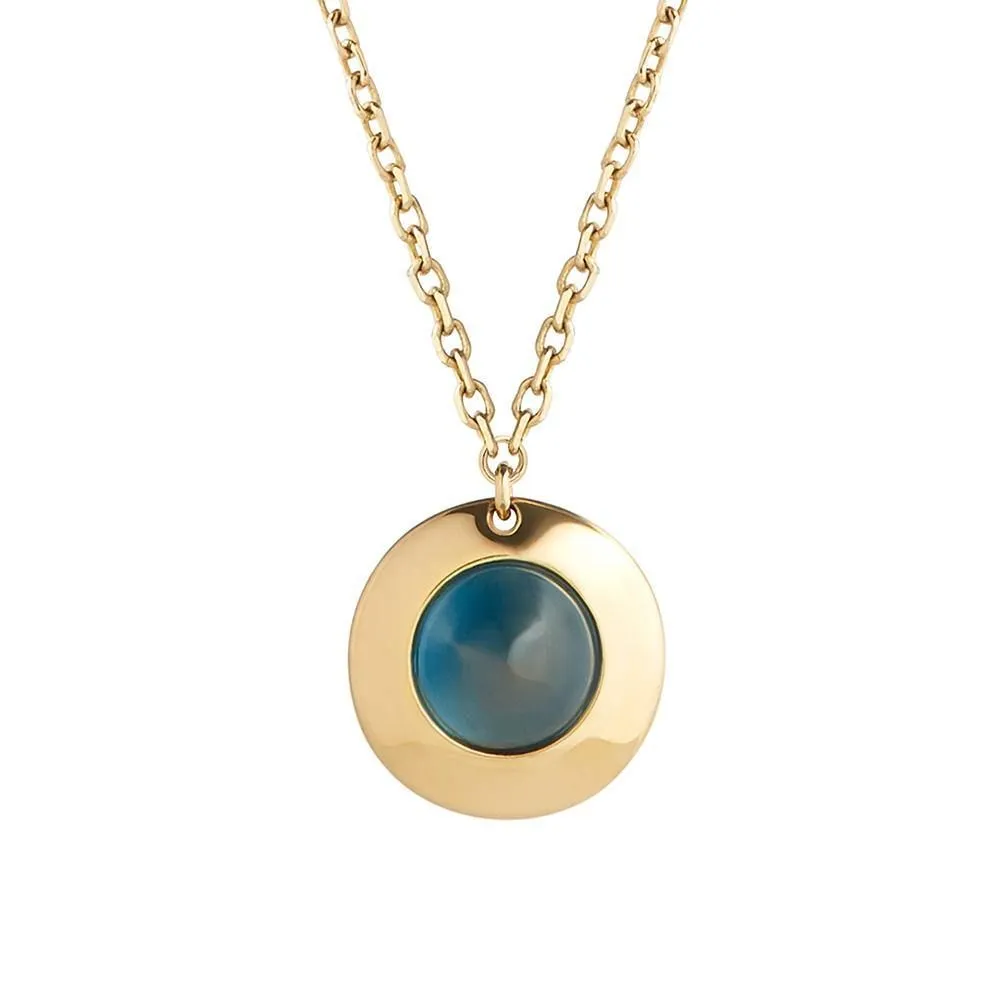 Gems of Cosmo 18K Gold Necklace w. Topaz
