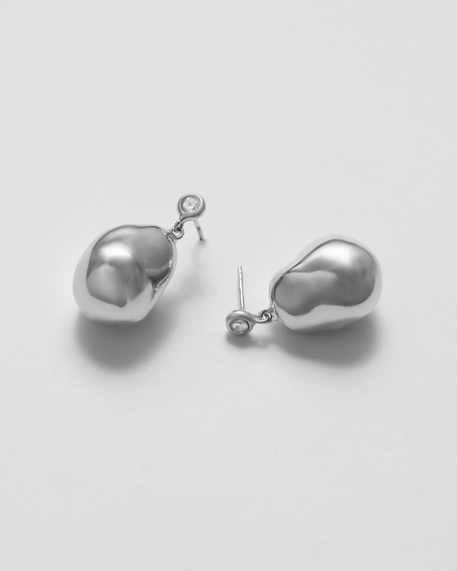 Giant Drop Earrings silver