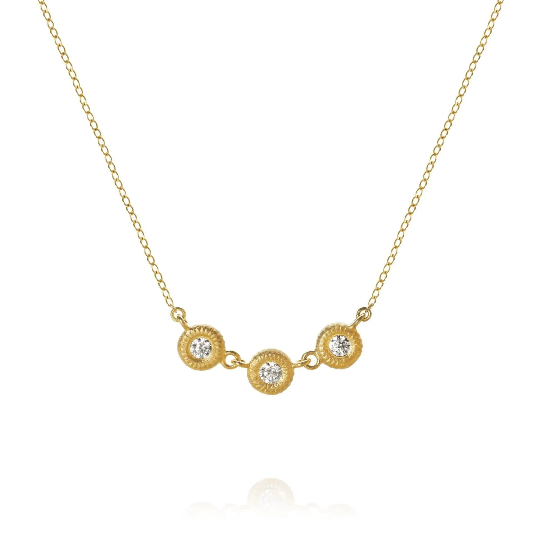 Glory 18K Gold Necklace w. Diamonds