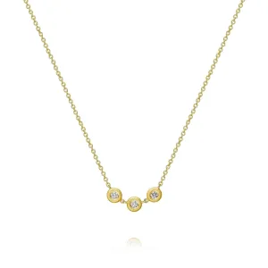 Glory Trio 18K Gold Necklace w. Diamond