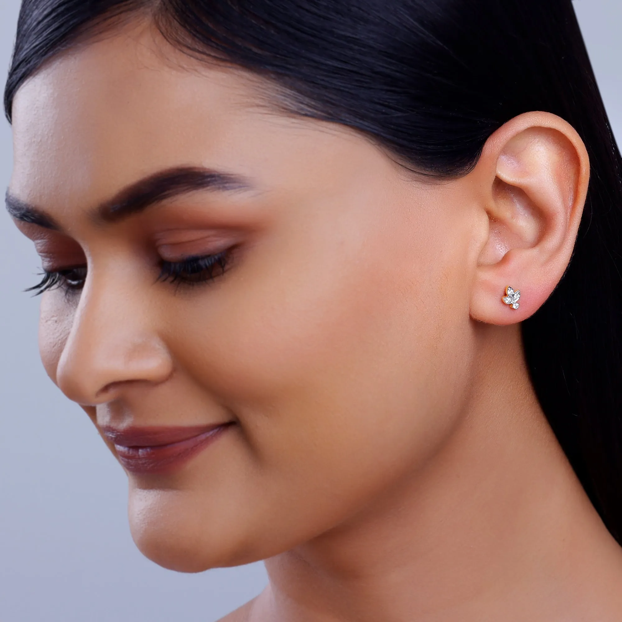 Gold Amber Radiance Diamond Studs Giva