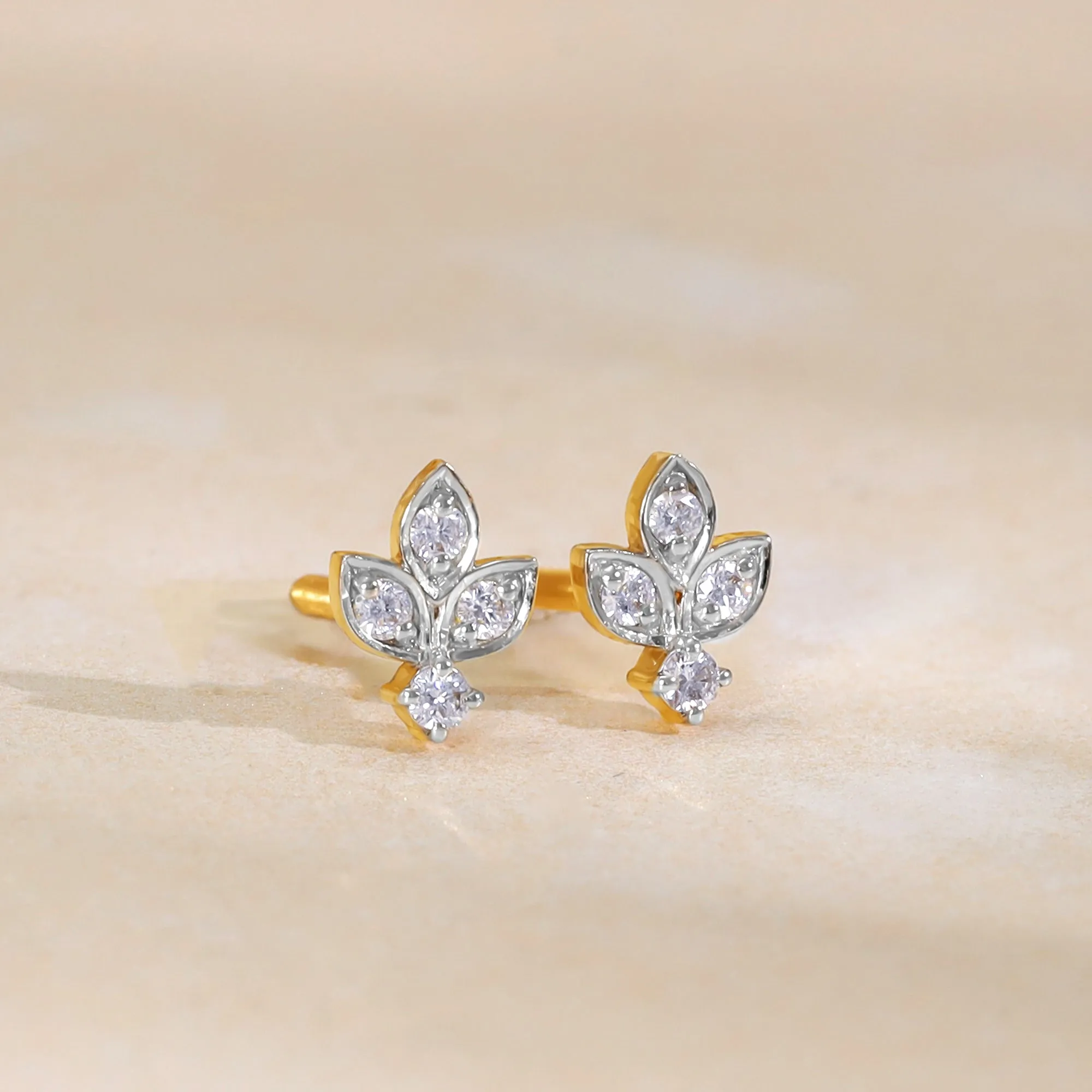 Gold Amber Radiance Diamond Studs Giva