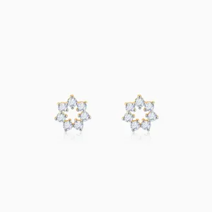 Gold Aureole Diamond Studs Giva