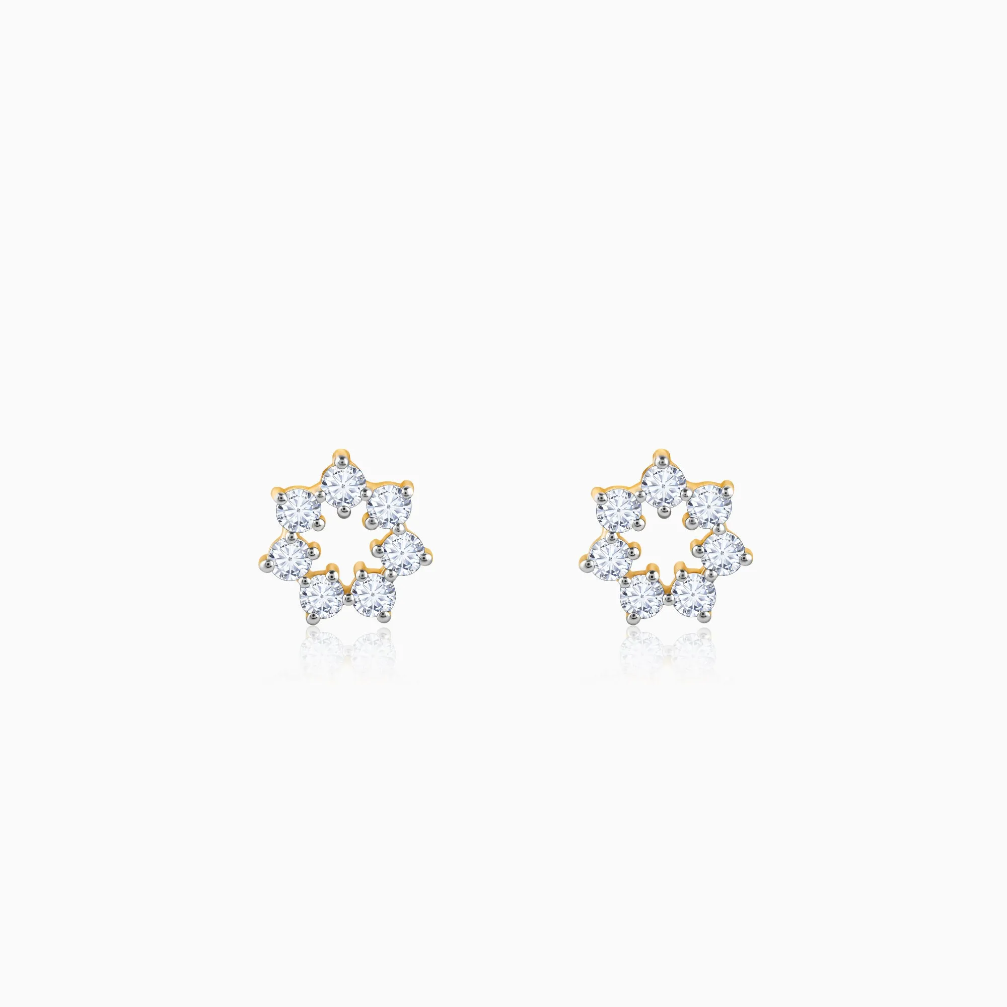 Gold Aureole Diamond Studs Giva