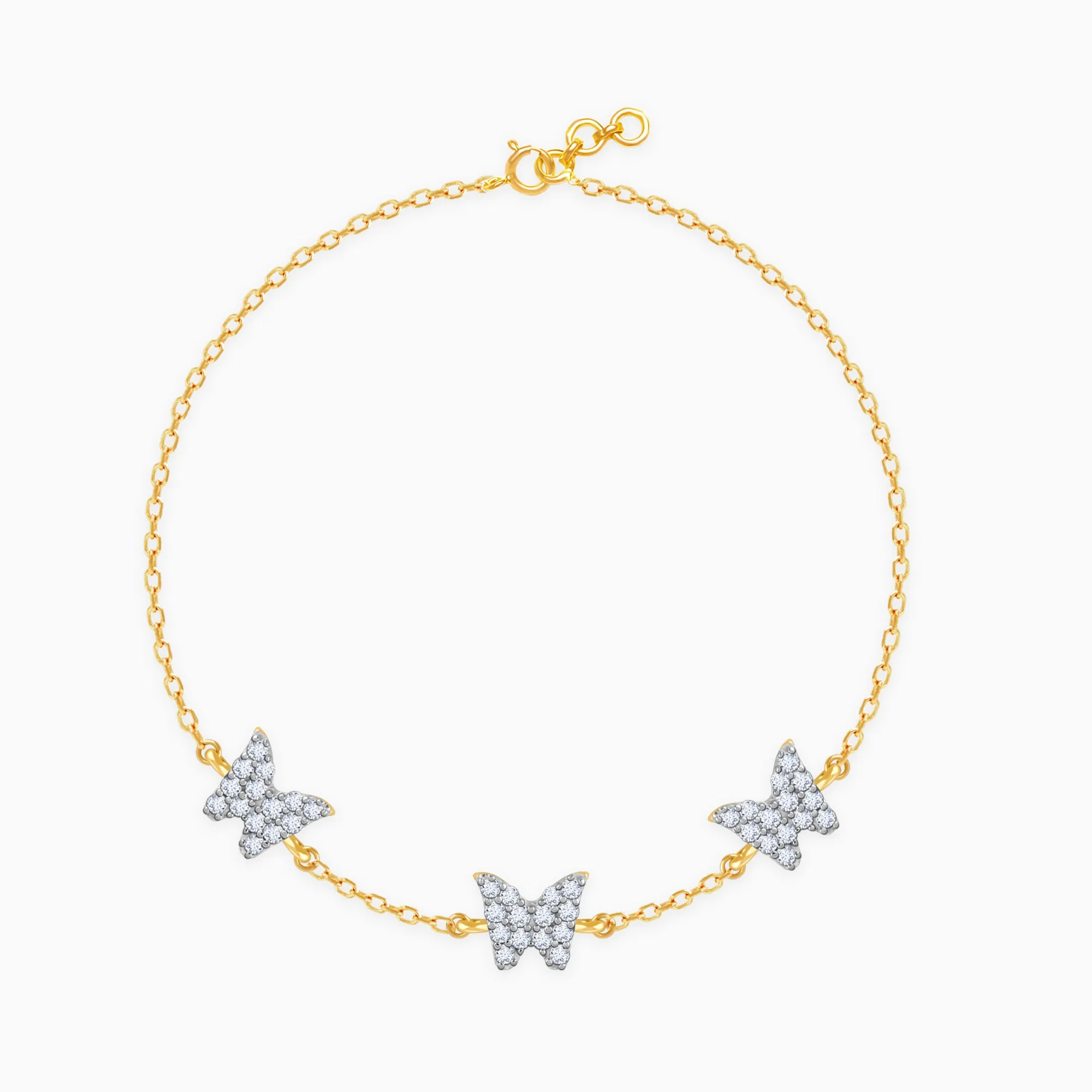 Gold Butterfly Diamond Bracelet Giva