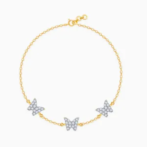 Gold Butterfly Diamond Bracelet Giva
