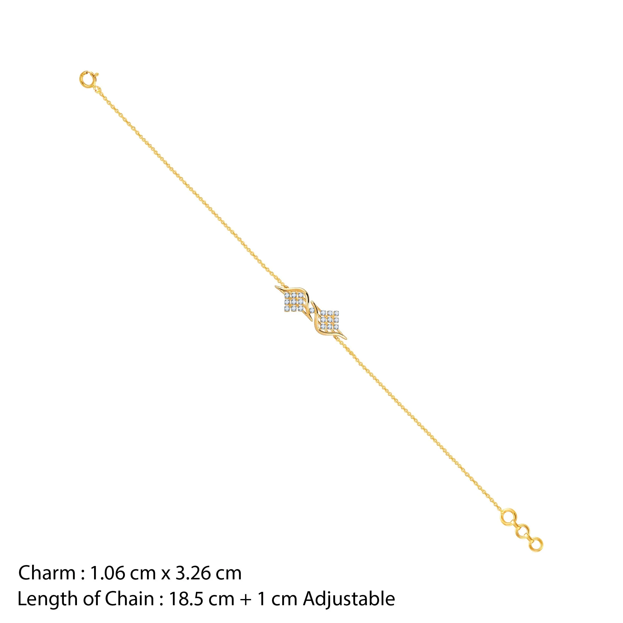 Gold Charming Twist Diamond Bracelet Giva