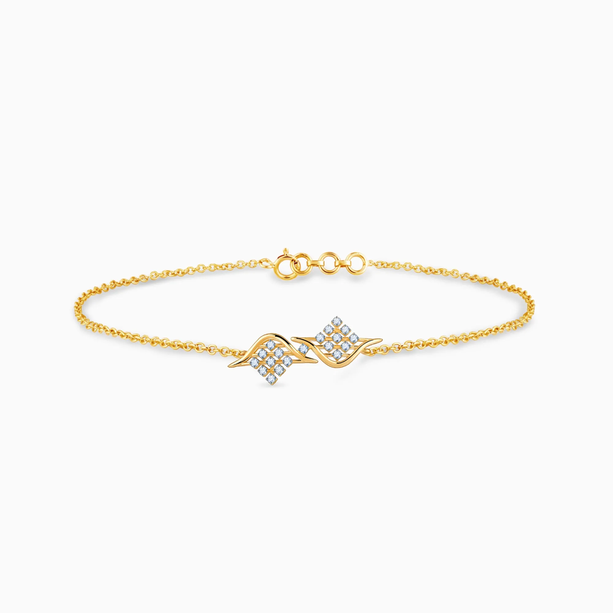 Gold Charming Twist Diamond Bracelet Giva