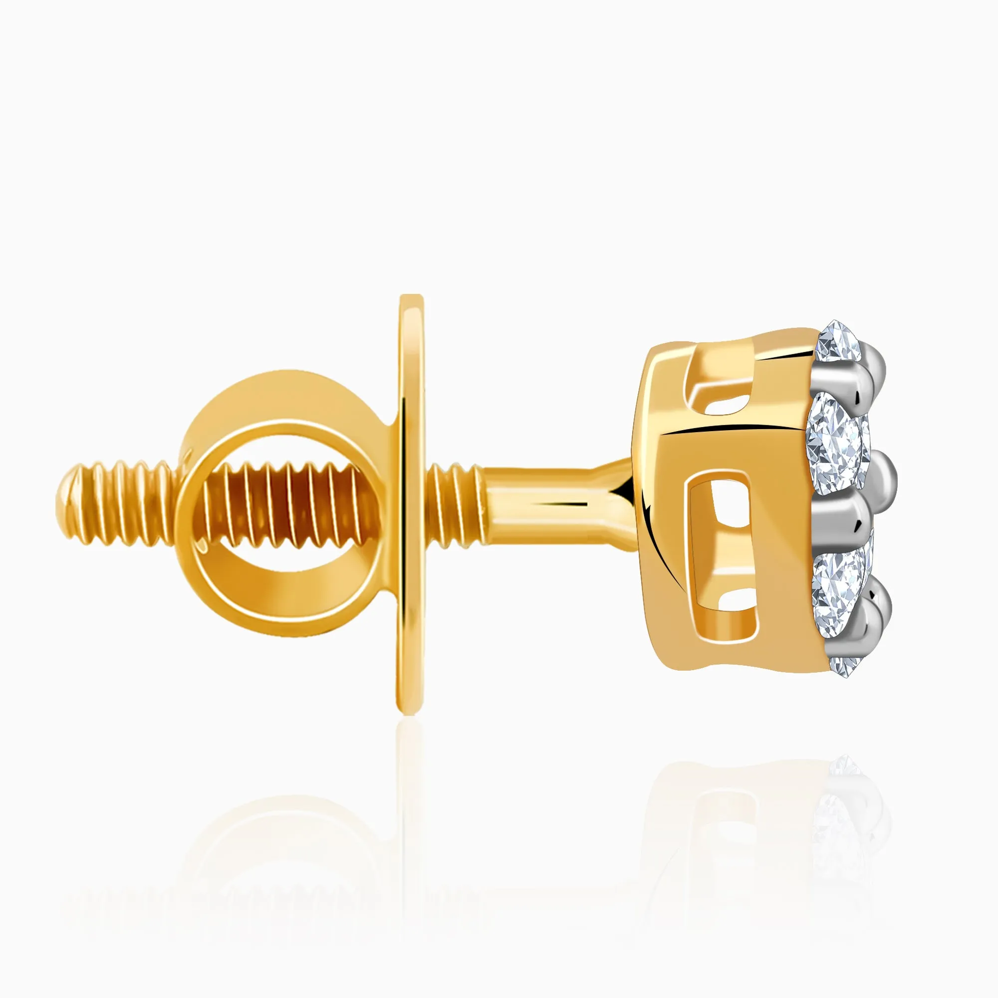 Gold Cute Spark diamonds Studs Giva