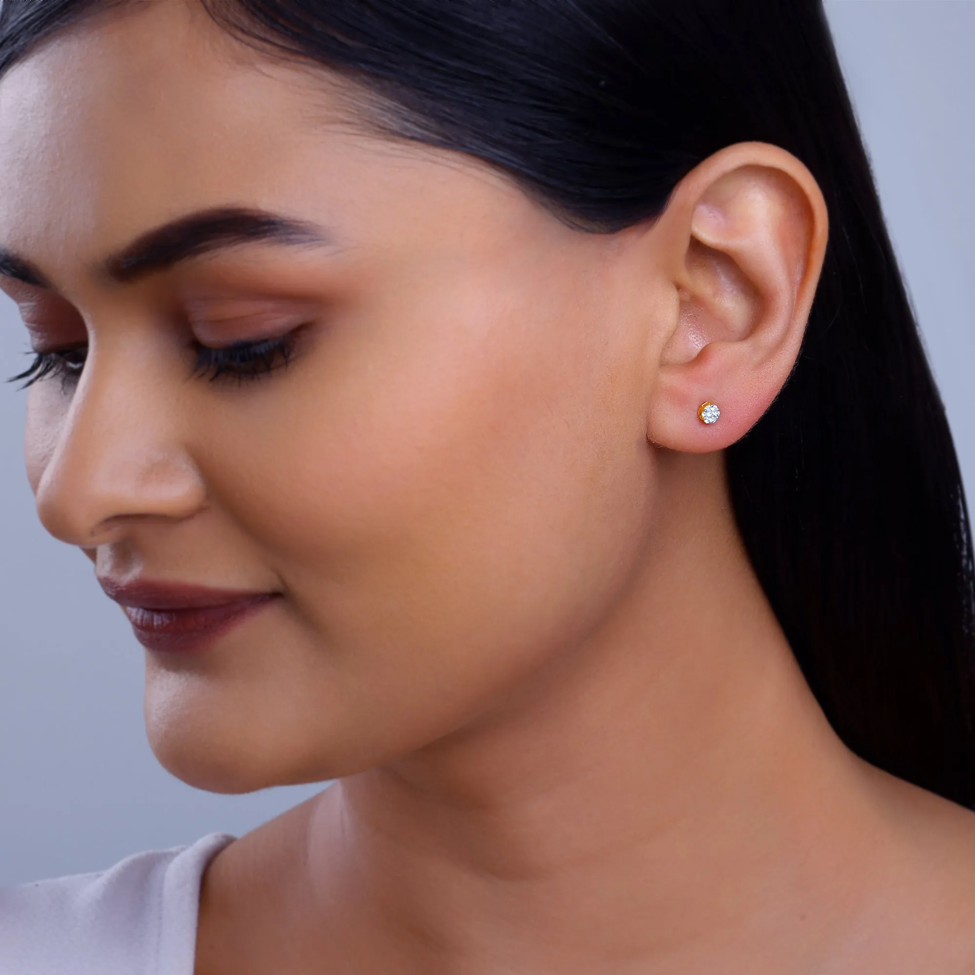 Gold Cute Spark diamonds Studs Giva