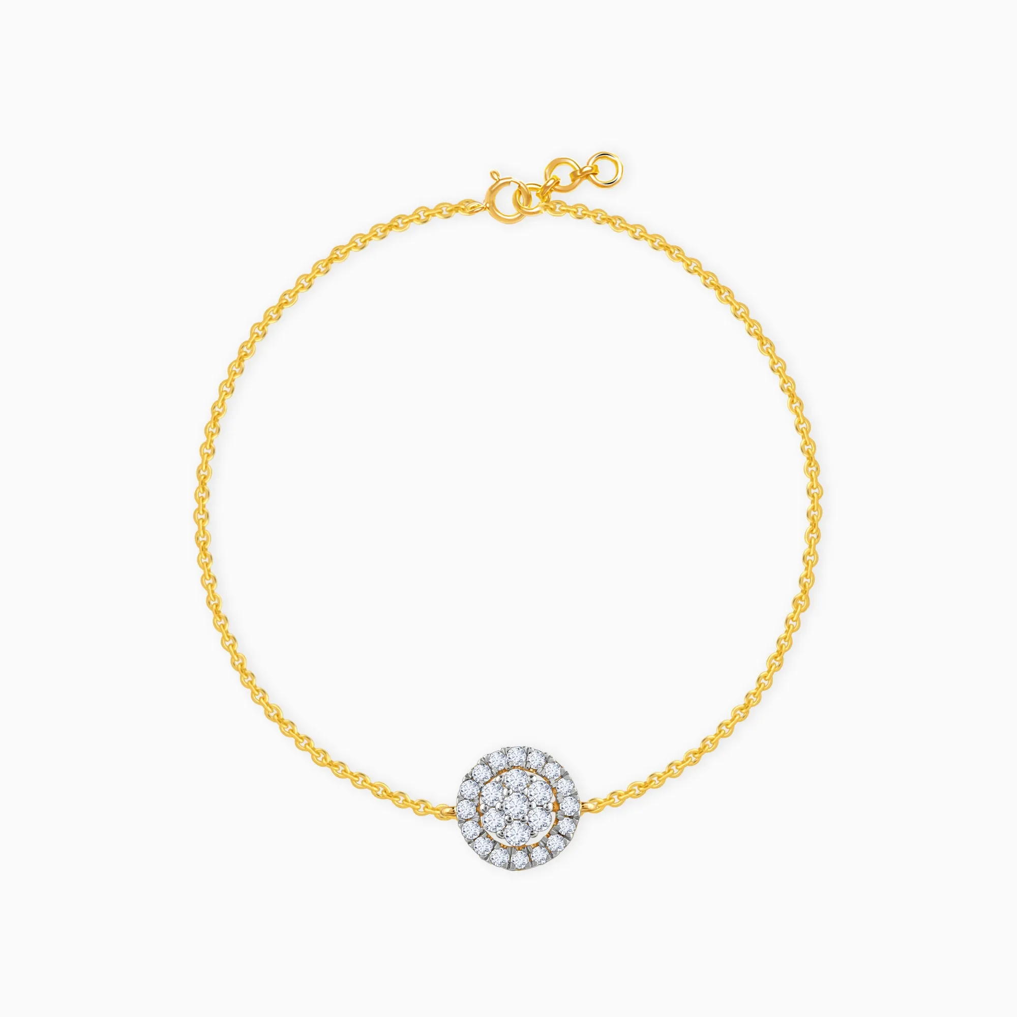 Gold Endless Circle Diamond Bracelet Giva