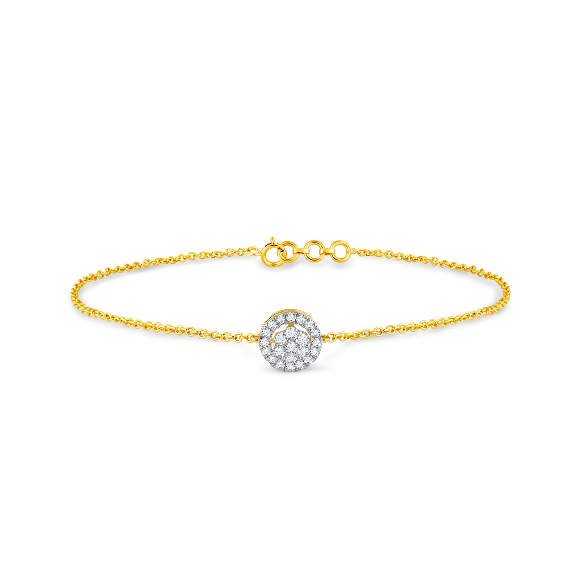 Gold Endless Circle Diamond Bracelet Giva