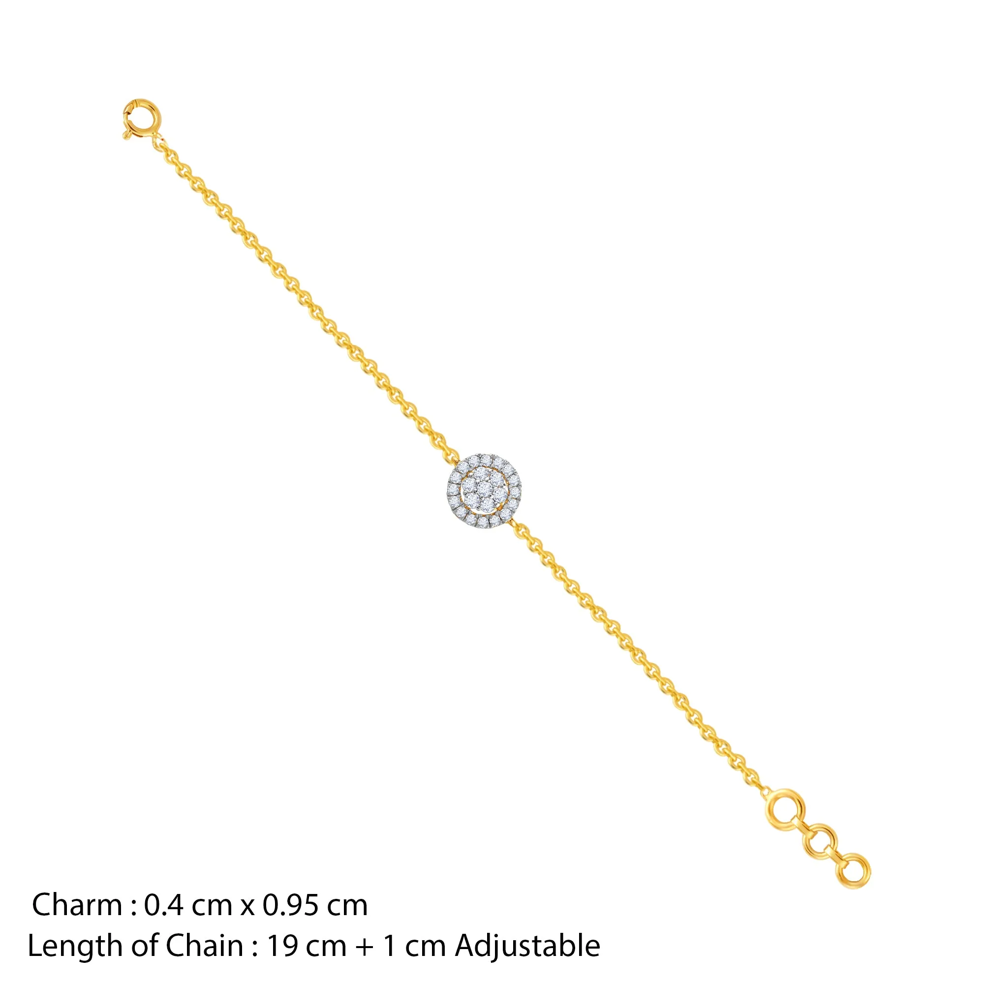 Gold Endless Circle Diamond Bracelet Giva