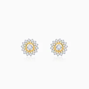 Gold Flower Power Diamond Stud Earrings Giva