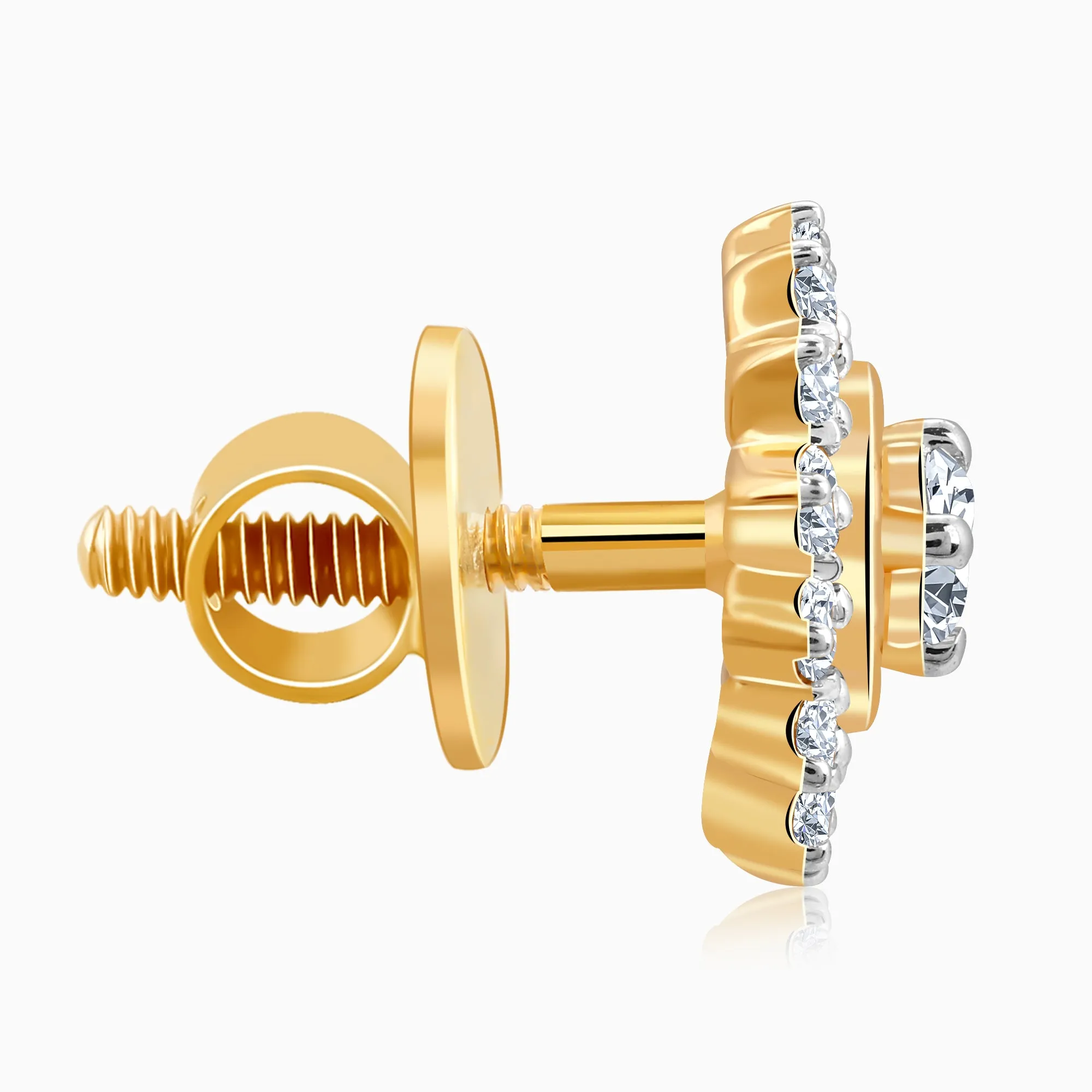 Gold Flower Power Diamond Stud Earrings Giva