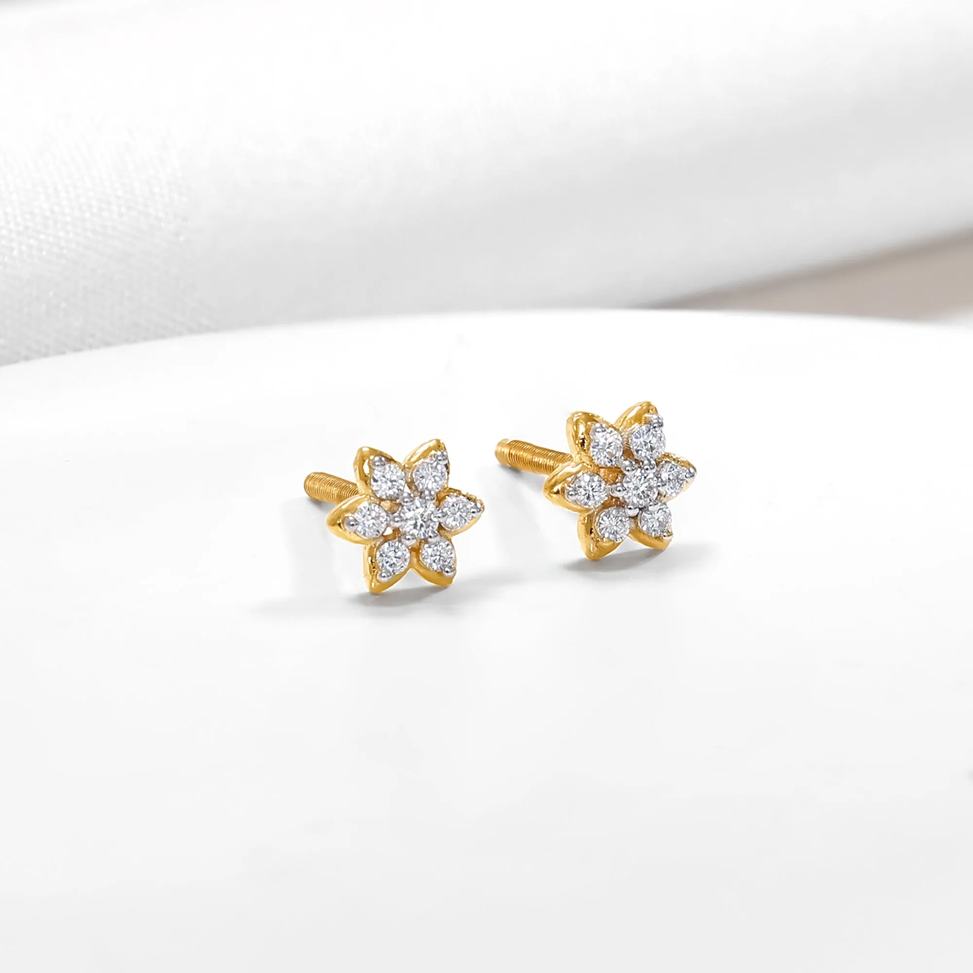 Gold Heavenly Celeste Diamond Studs Giva