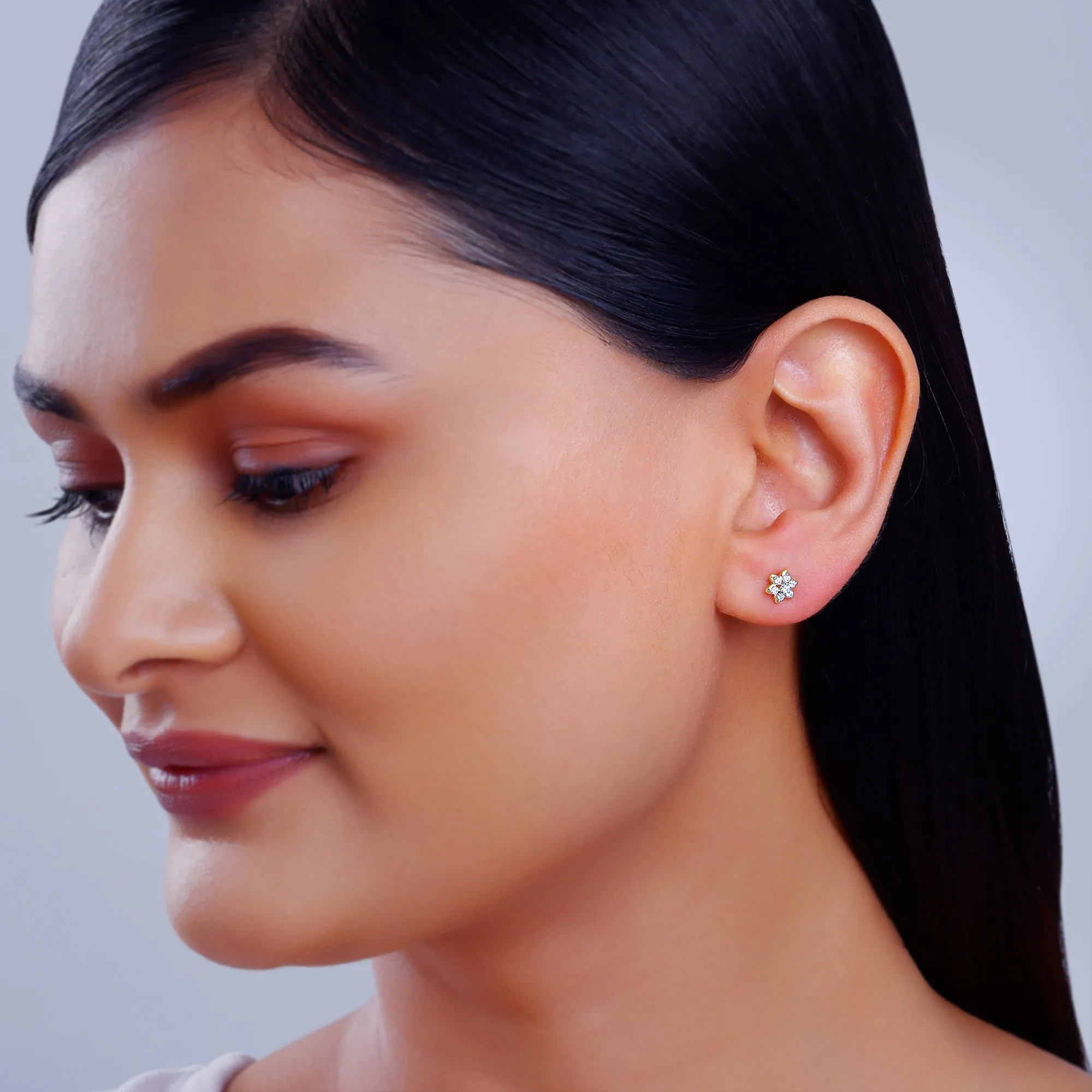 Gold Heavenly Celeste Diamond Studs Giva
