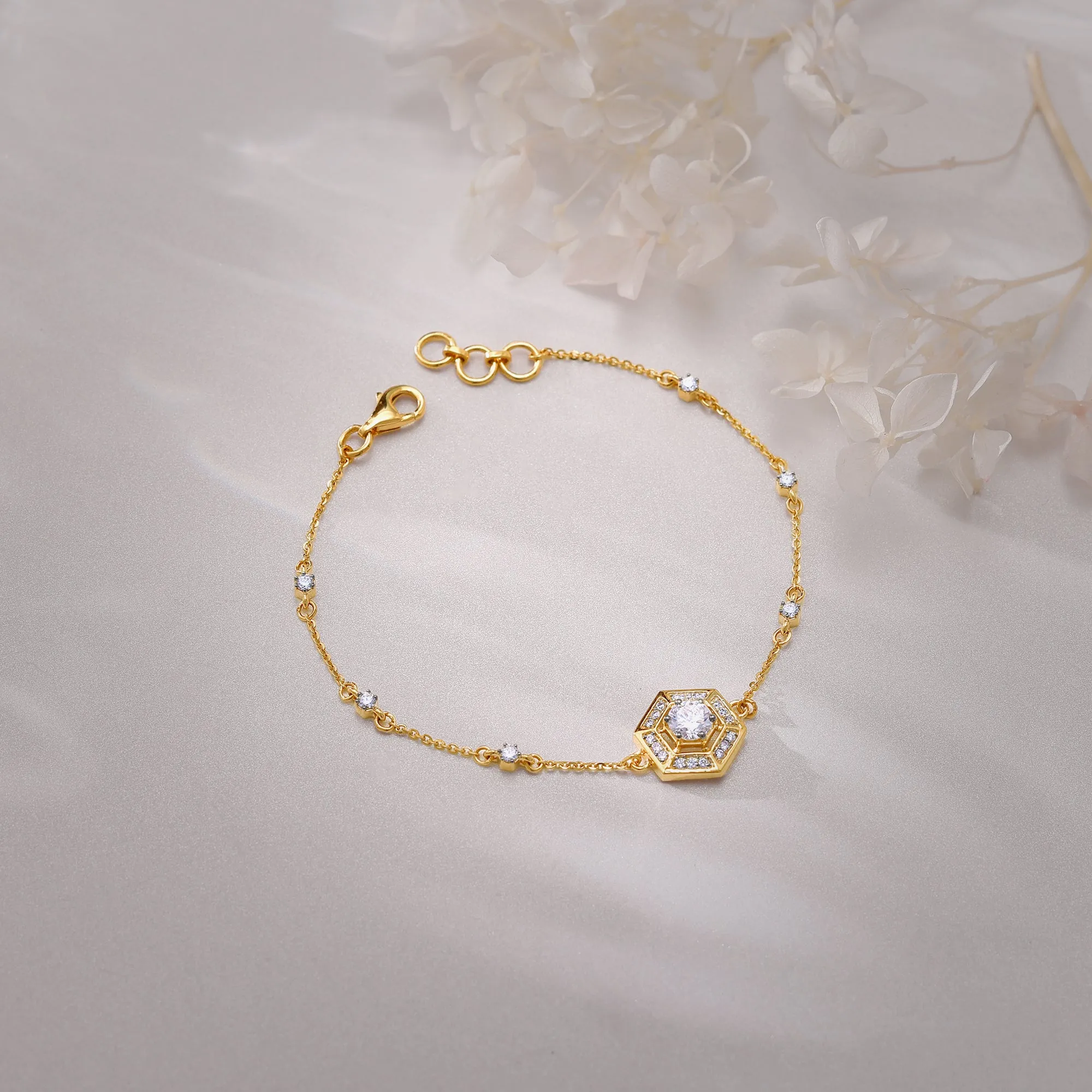 Gold Lithos Diamond Bracelet Giva
