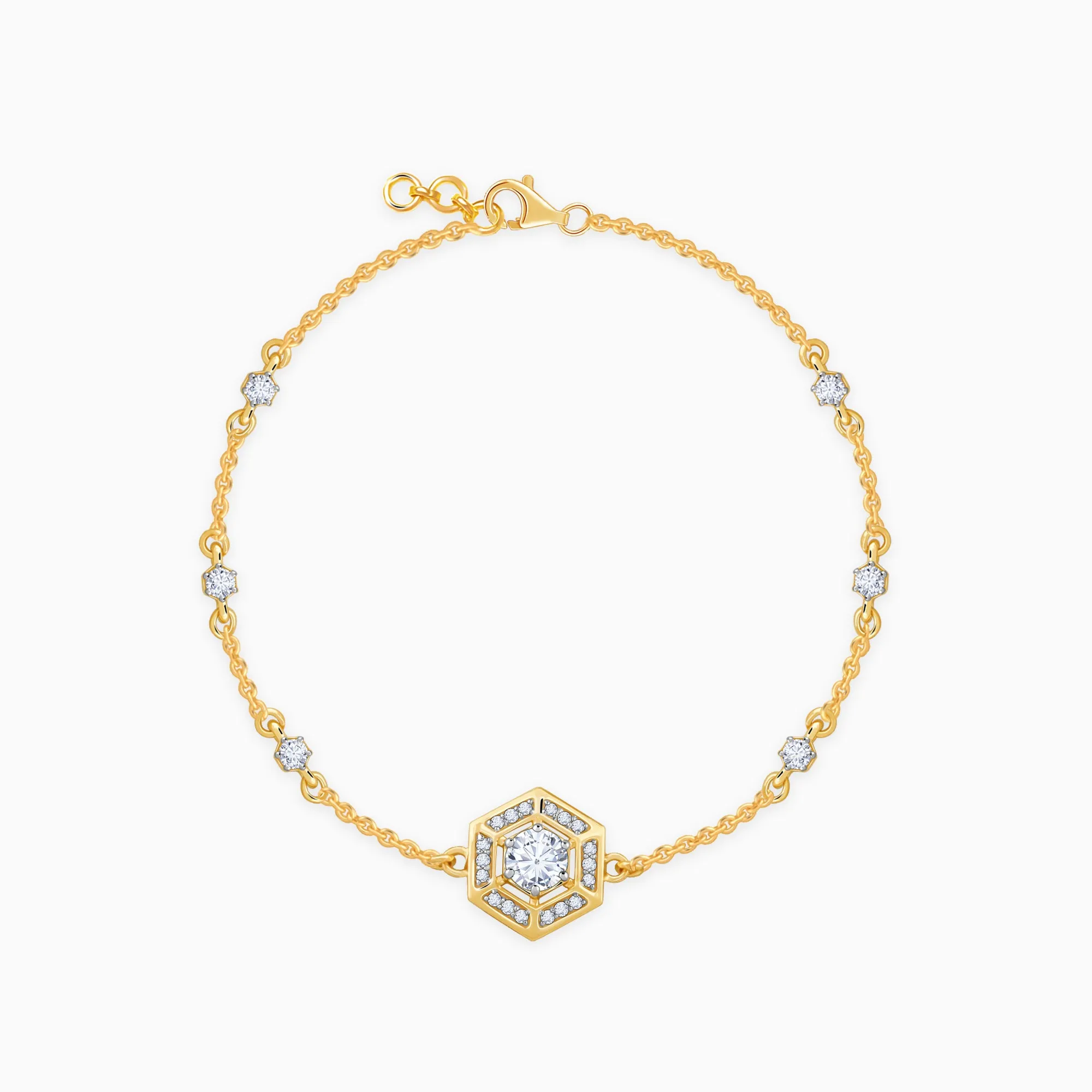 Gold Lithos Diamond Bracelet Giva